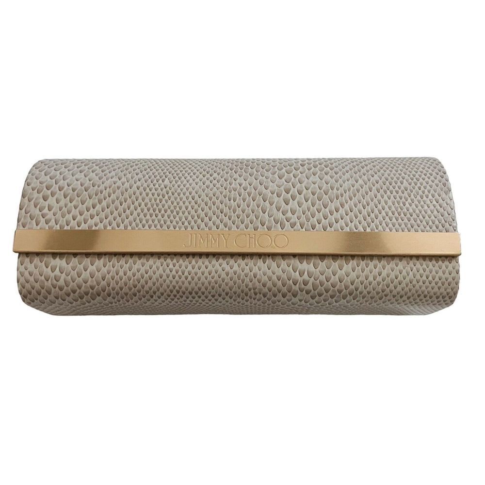 Jimmy Choo Lizard Embossed Sunglasses Case With Cleaning Cloth Eyeglasses Box